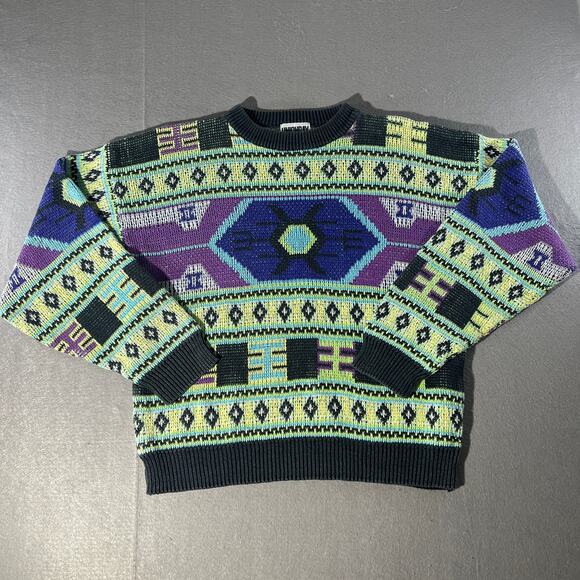 UNIONBAY Other - Vintage Unionbay Aztec Geometric Sweater XL Ramie Cotton